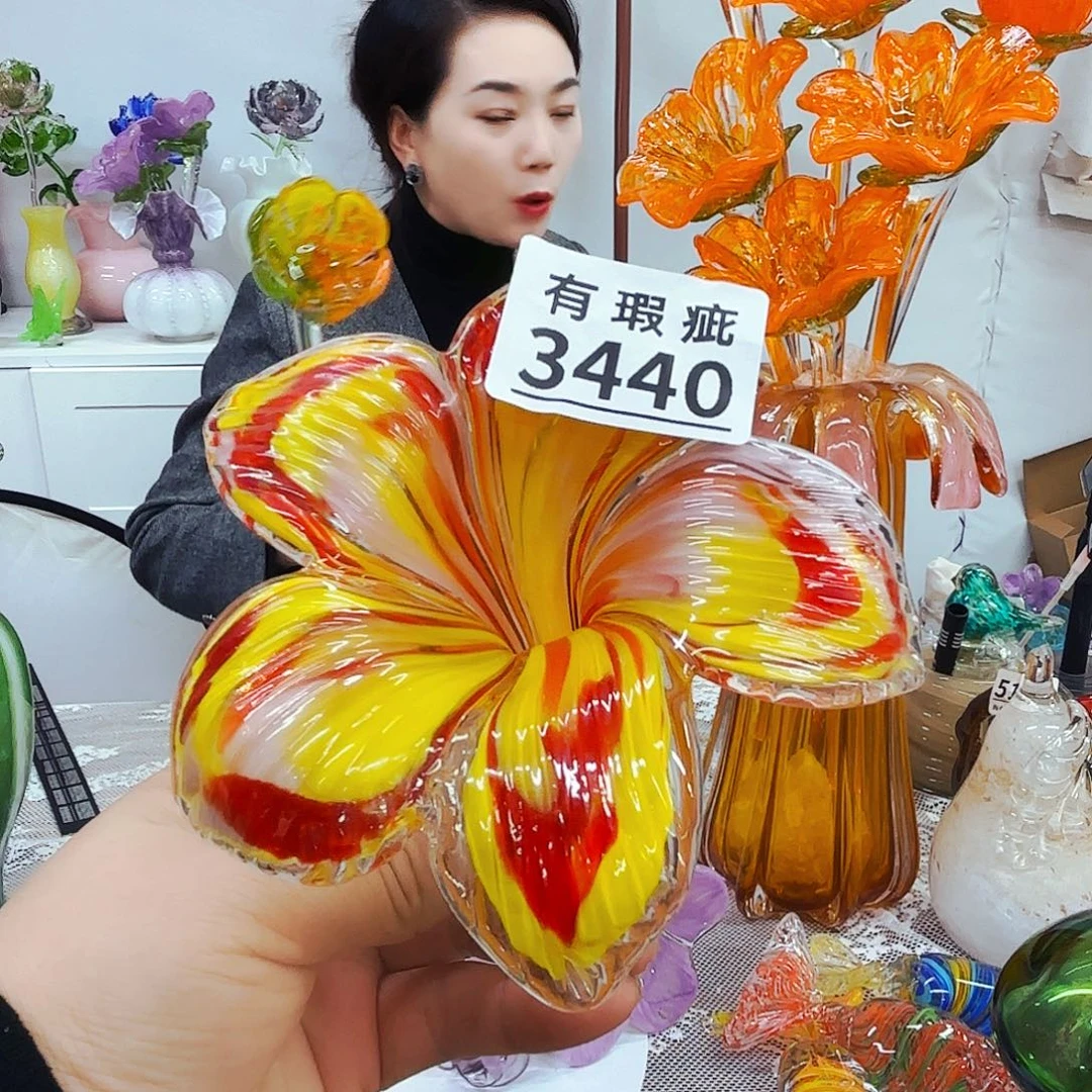 瑕疵不退不换琉璃花瓶花器艺术品