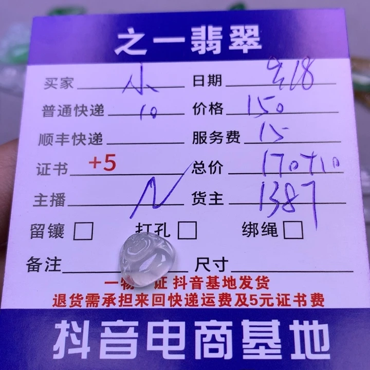 颈饰未镶嵌翡翠小****