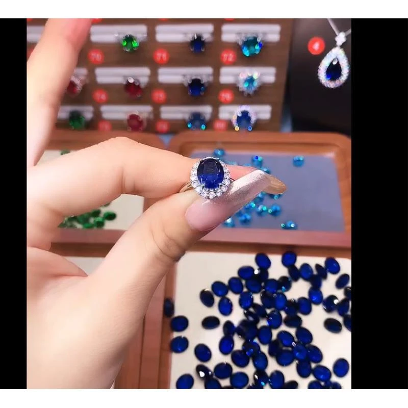 高订 斯里兰卡 皇家蓝蓝宝石戒指 气质经典款 02005