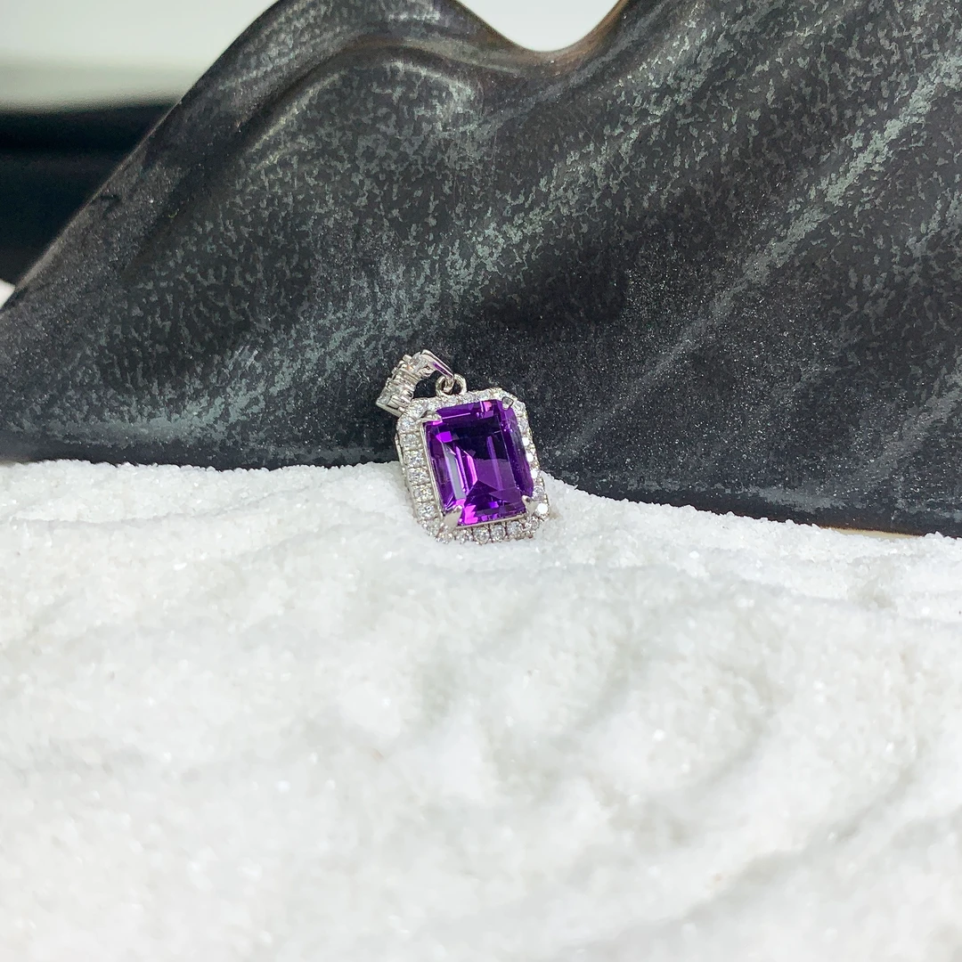 【珠宝一姐】s925紫水晶吊坠 2501072002（一件/多样性发货）