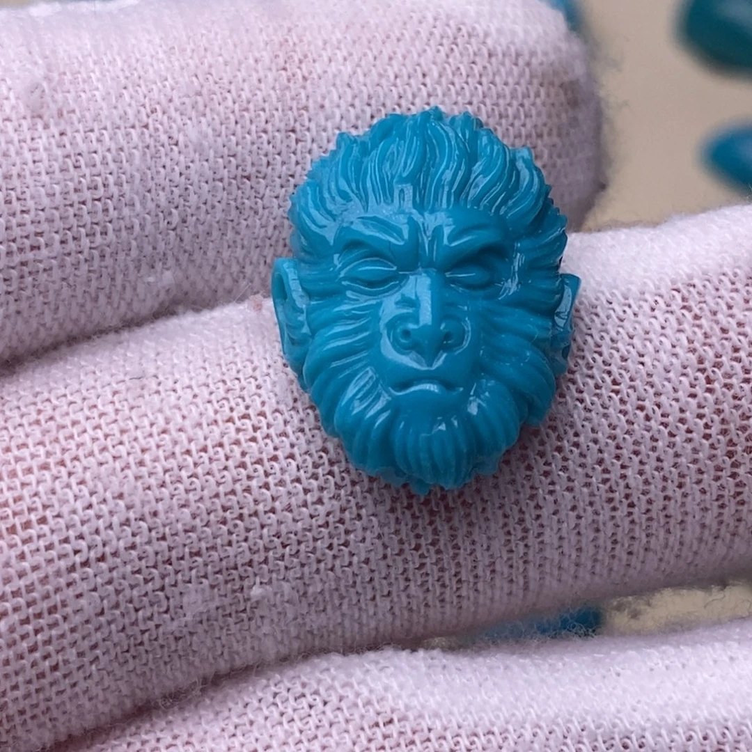 绿松石未镶嵌绿松石美猴王