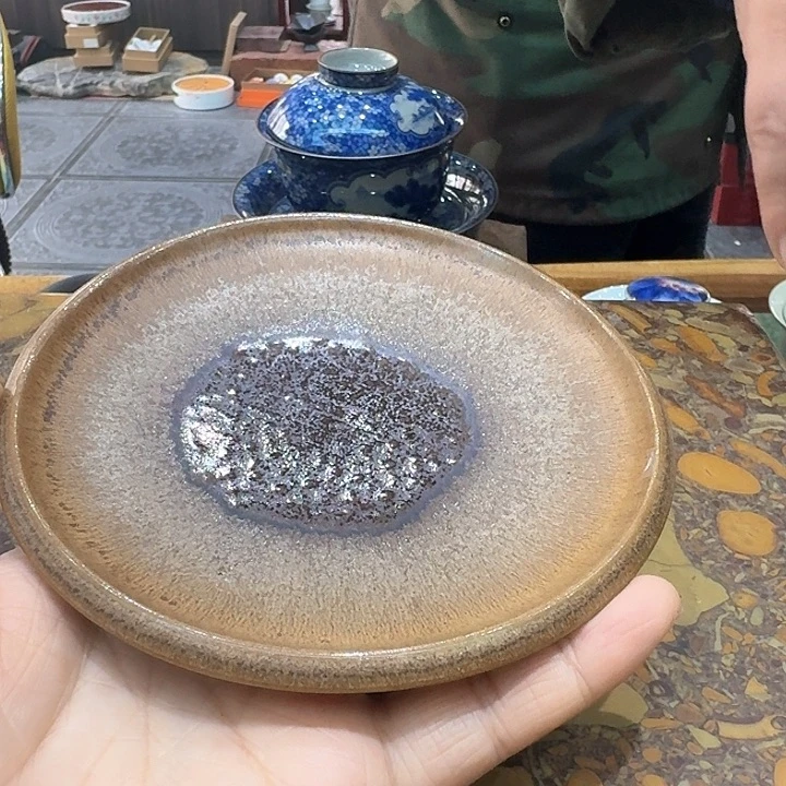 粗陶壶承一个，陶。。。品茗