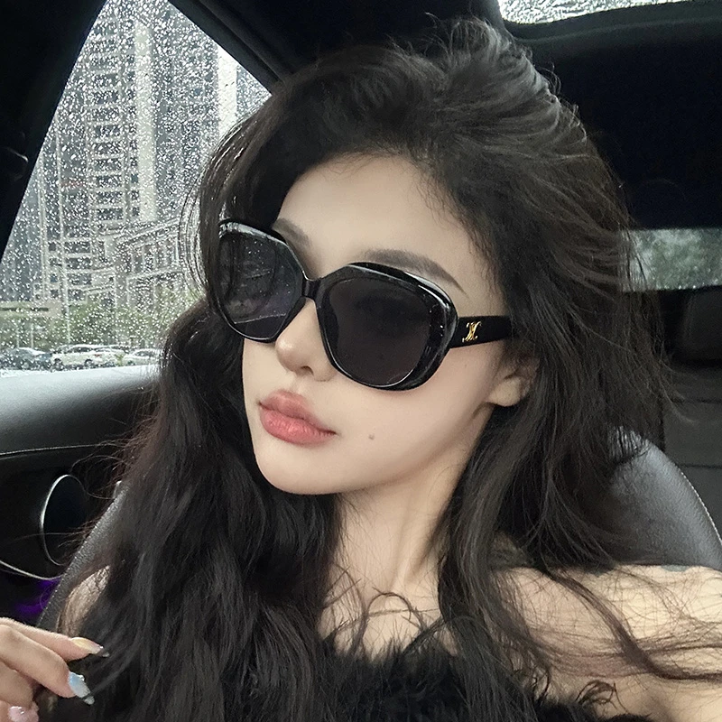 潮酷墨镜女高级感方框圆脸显脸小2023新款夏季旅游街拍防晒太阳镜