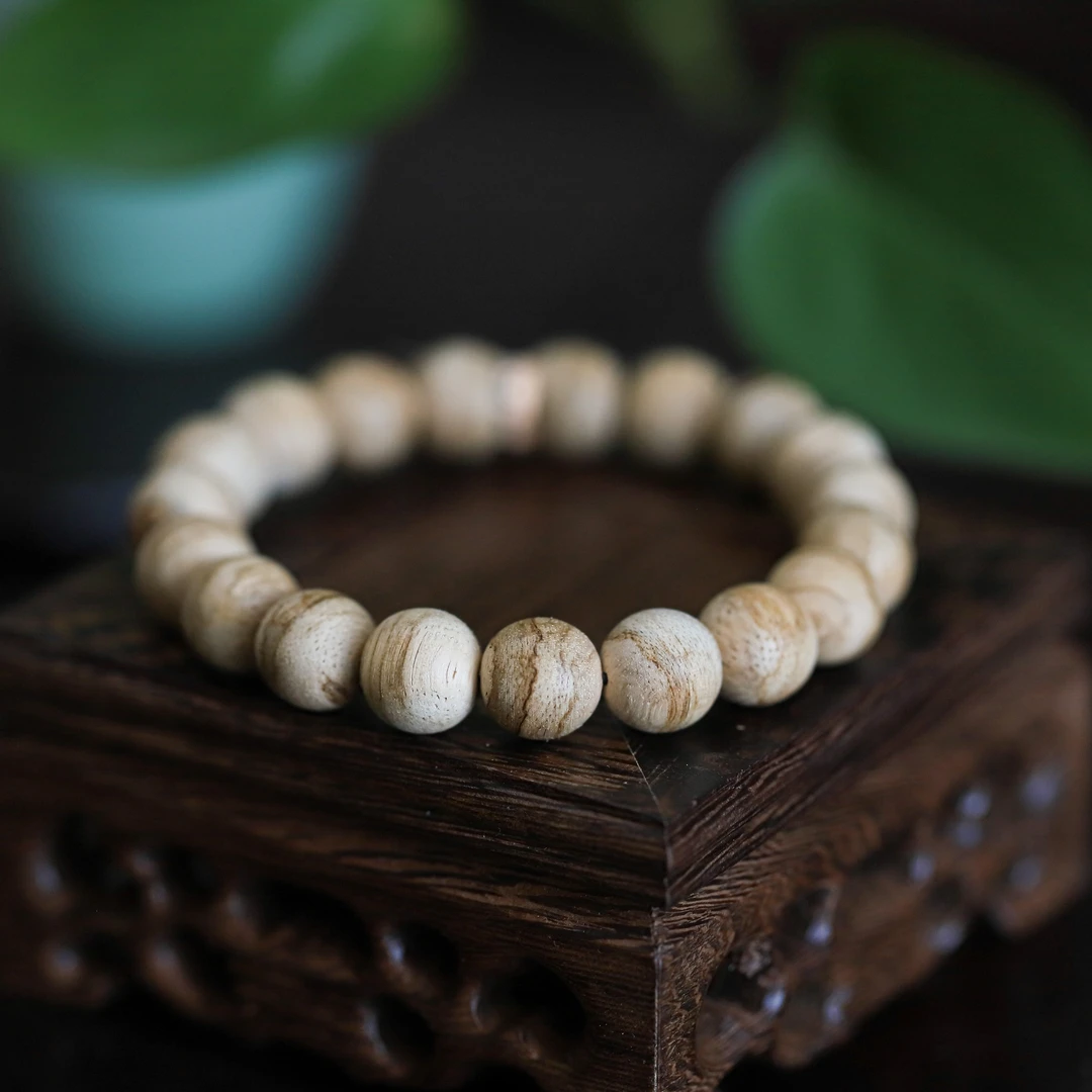 沉香【入门级】#107印尼马泥涝1.1cm天然野沉香手串淡雅奶香花香