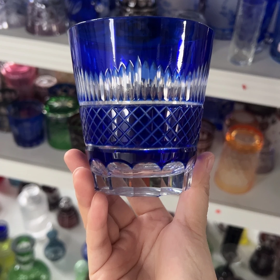 水晶玻璃平底款微瑕一个