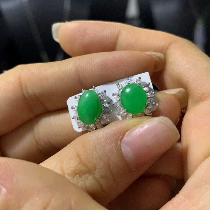 翡翠银S925镶嵌戒指