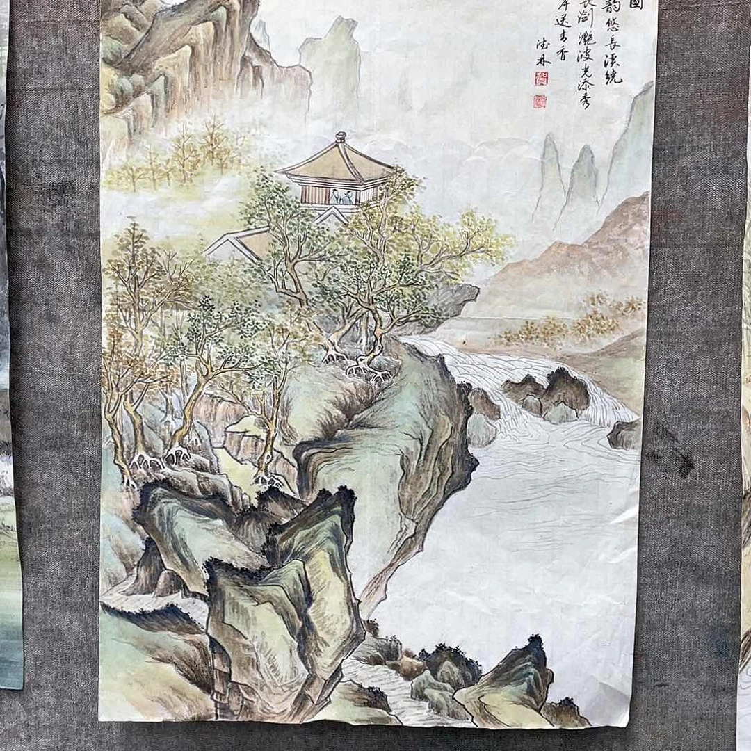 国画绘画作品汪贺德林70.45画芯