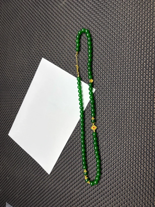 满绿8mDIY项链-21QW4201