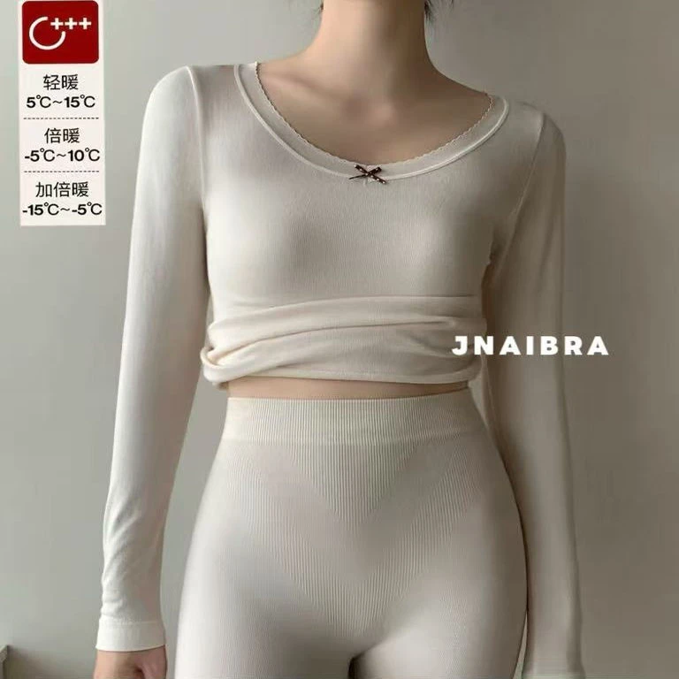 温暖底牌 保暖内衣套装女款2025新款绵羊毛打底衫秋衣秋裤内搭冬