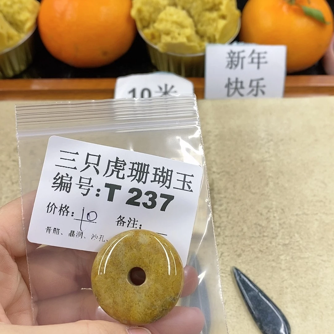 硅化珊瑚（珊瑚玉）1未镶嵌圈*圈