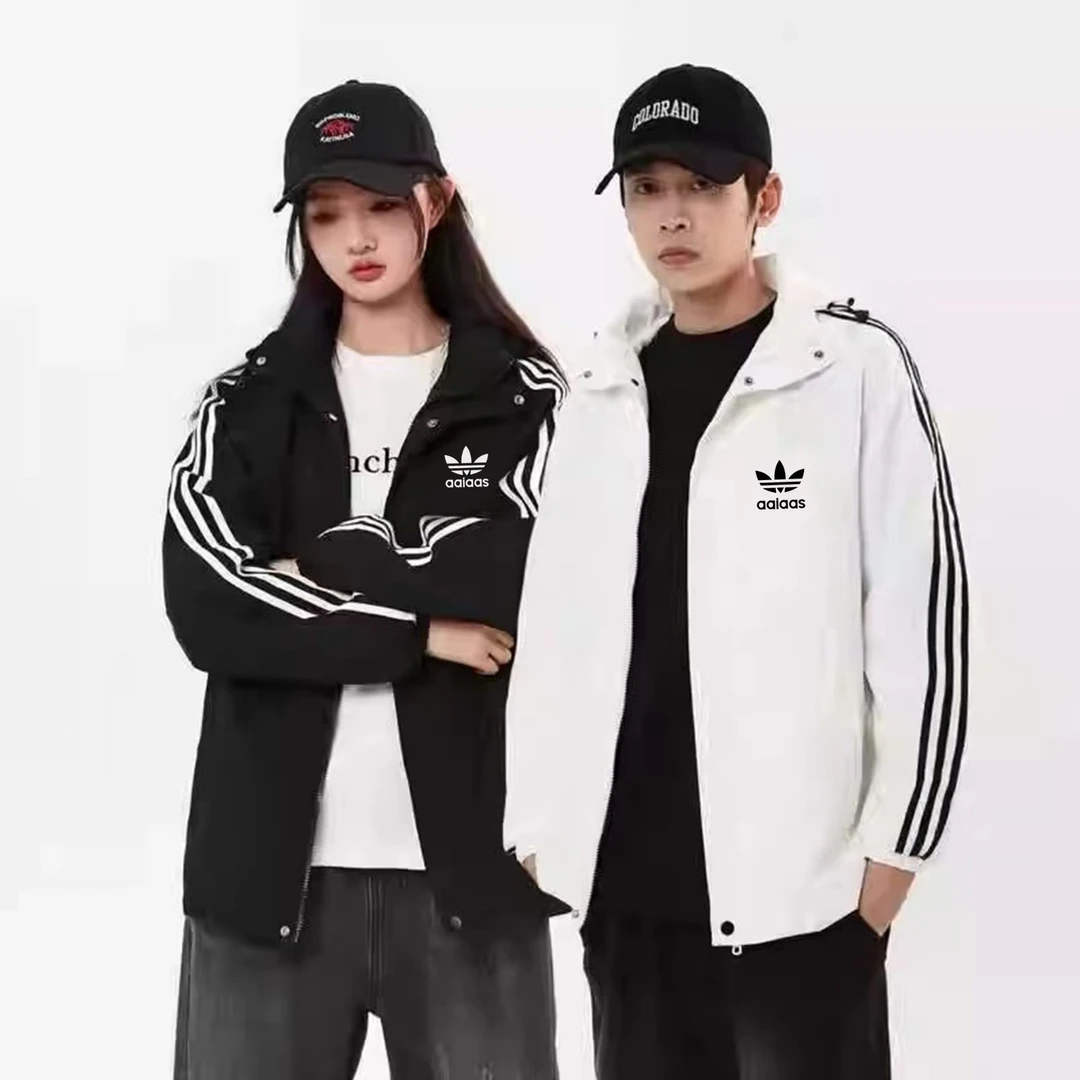 2025春秋新款经典三叶草男女潮流百搭冲锋衣外套