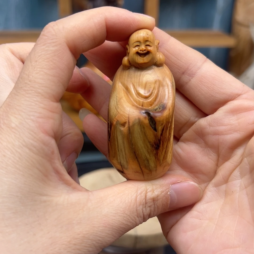 木崖柏木摆件手把件