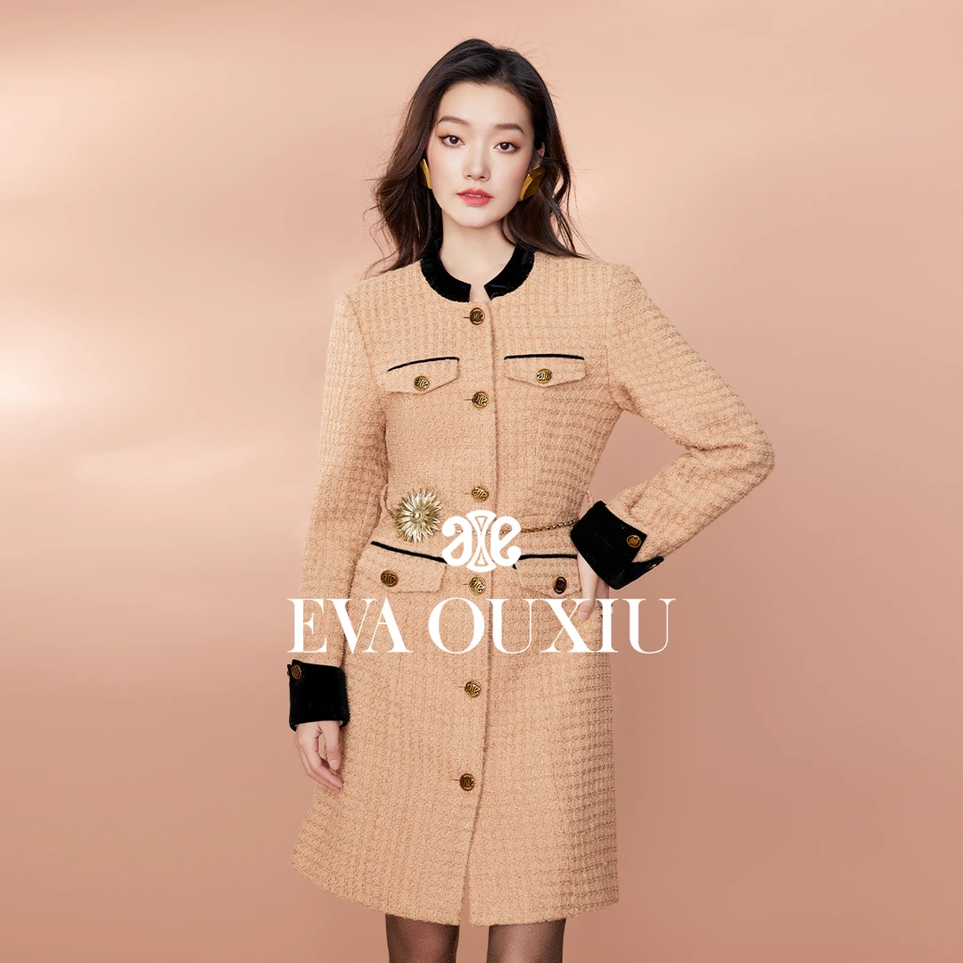 【诗语专属】EVA OUXIU/伊华欧秀小香连衣裙E35AQ0877