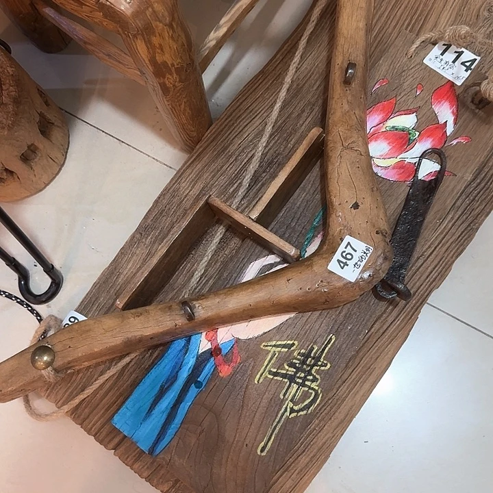 遗***好老瓦片丙烯颜料画