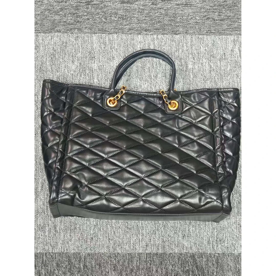 TOLEX2025新款手工女包大容量1托特时尚百搭黑色37cm