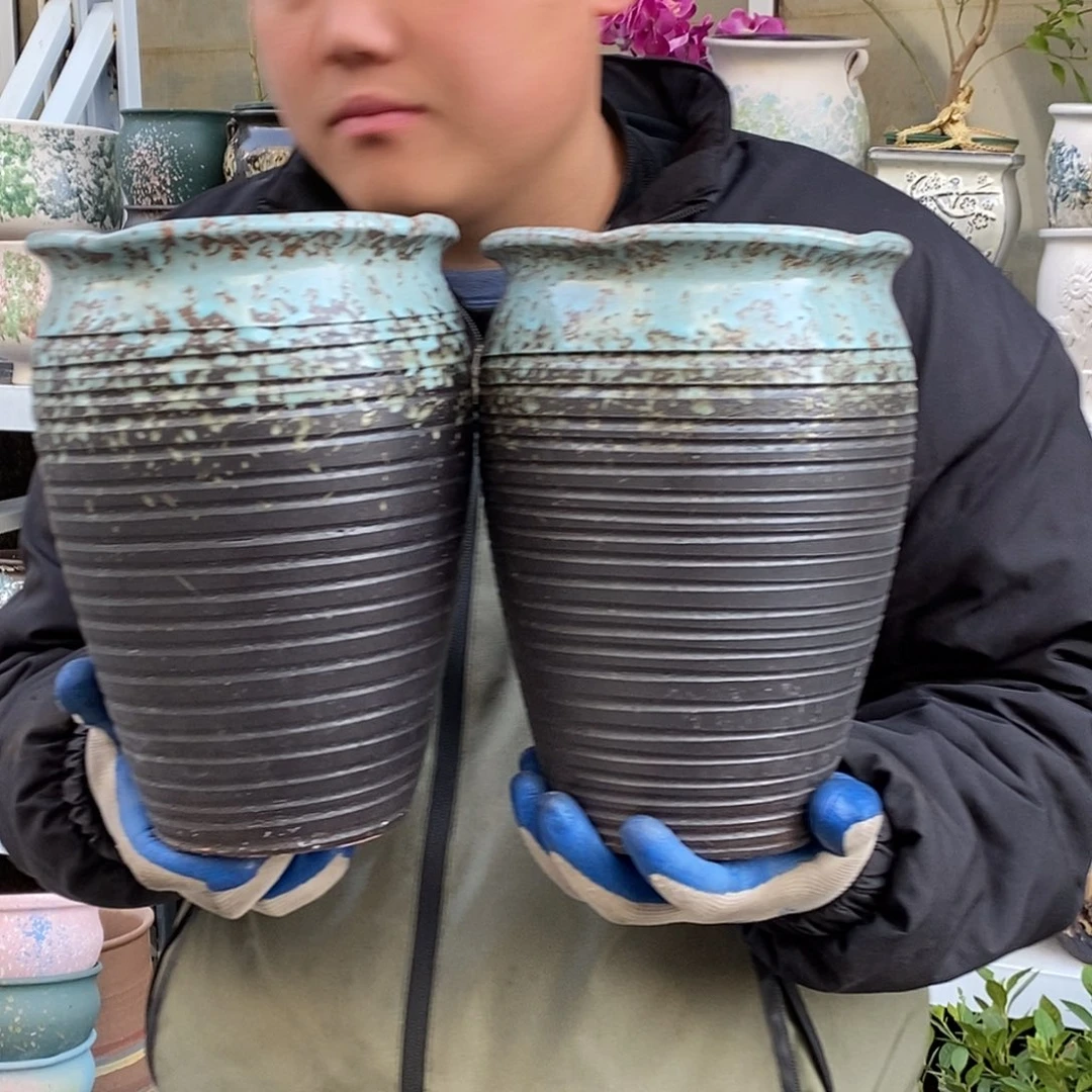 花盆紫砂口17高25福利俩个