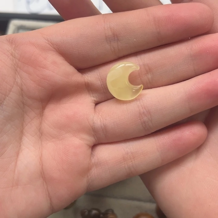 裸石琥珀未镶嵌青*?天然蜜蜡配件