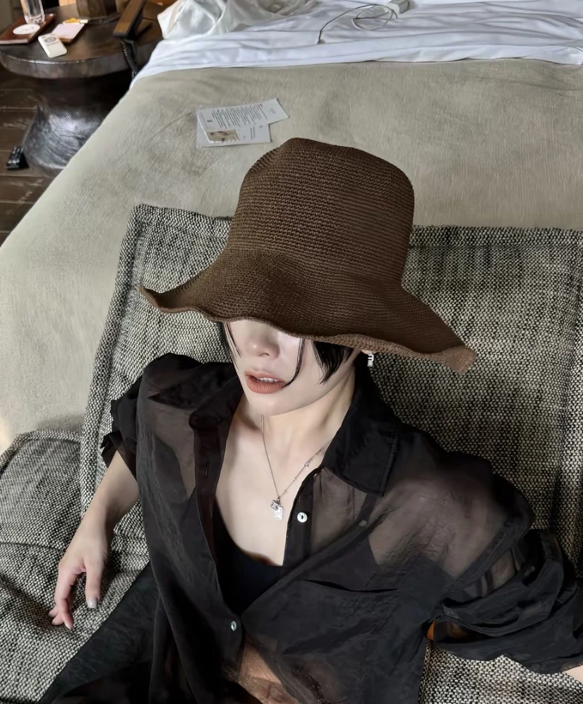 LIS&AZ-咖啡草编帽CT4289