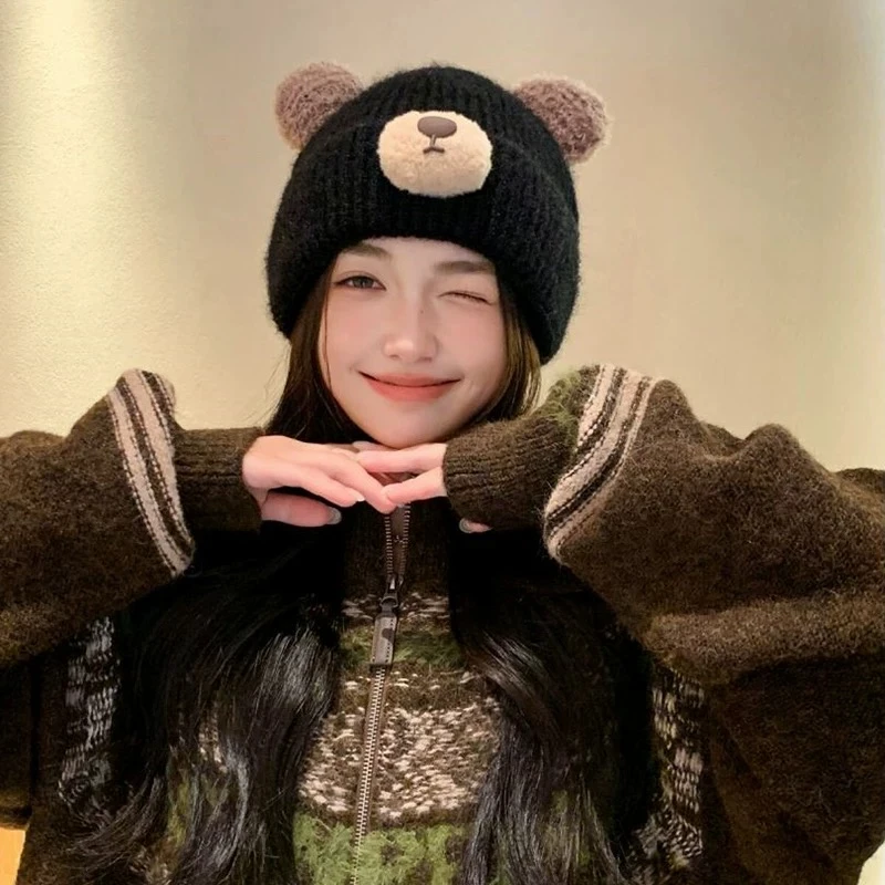 【D1950】立体小熊可爱冷帽