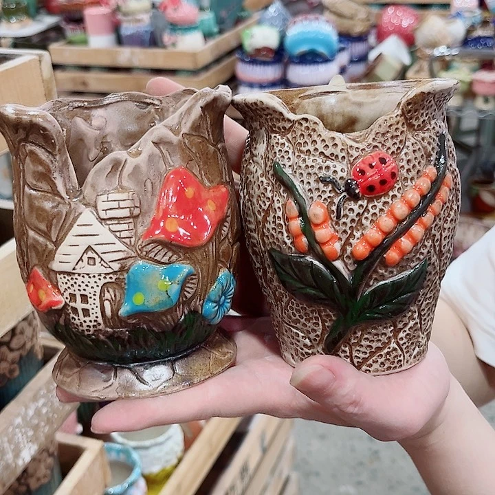 有孔.凑单10元陶瓷花盆发货！