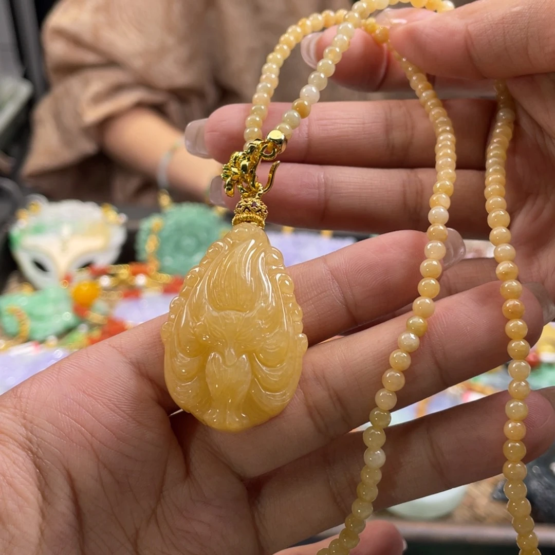 翡翠未镶嵌颈饰代编织