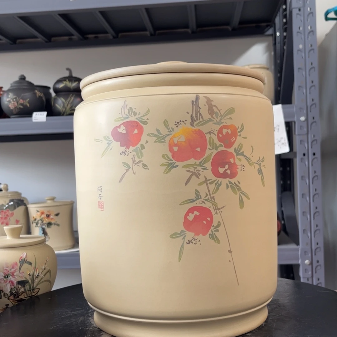 白泥哑光存茶缸九饼微瑕63