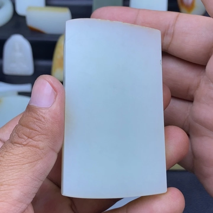 程***强定制和田玉未镶嵌牌