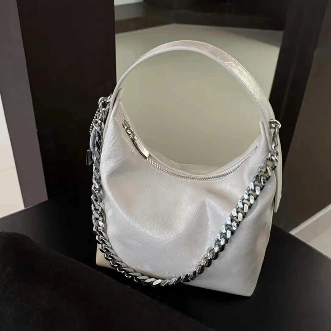 3776链条云朵包女包2024新款高级感小众时尚手提饭盒包单肩斜挎包