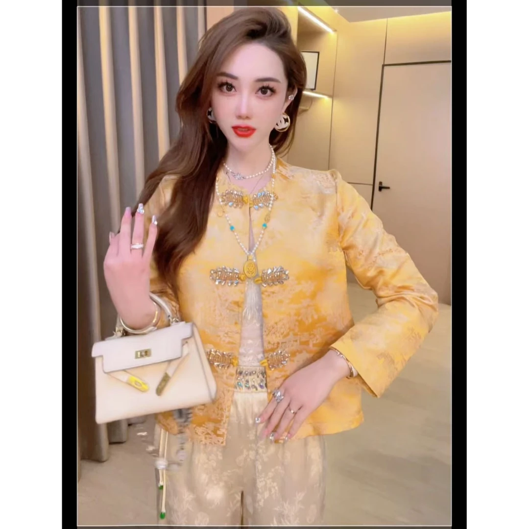 【如梦】重工钉珠刺绣新中式国风轻奢时尚上衣女外套