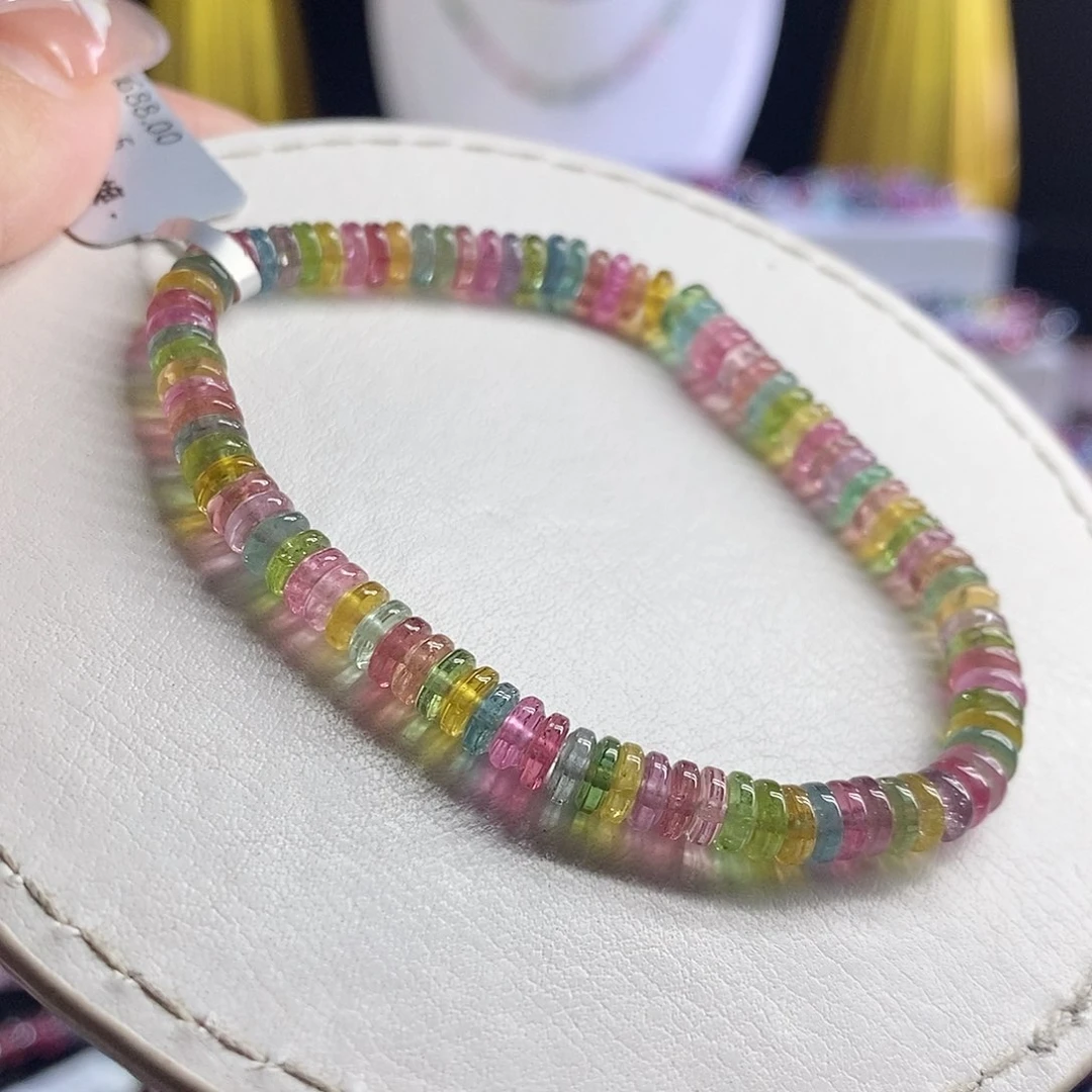 未镶嵌手链碧玺算盘珠