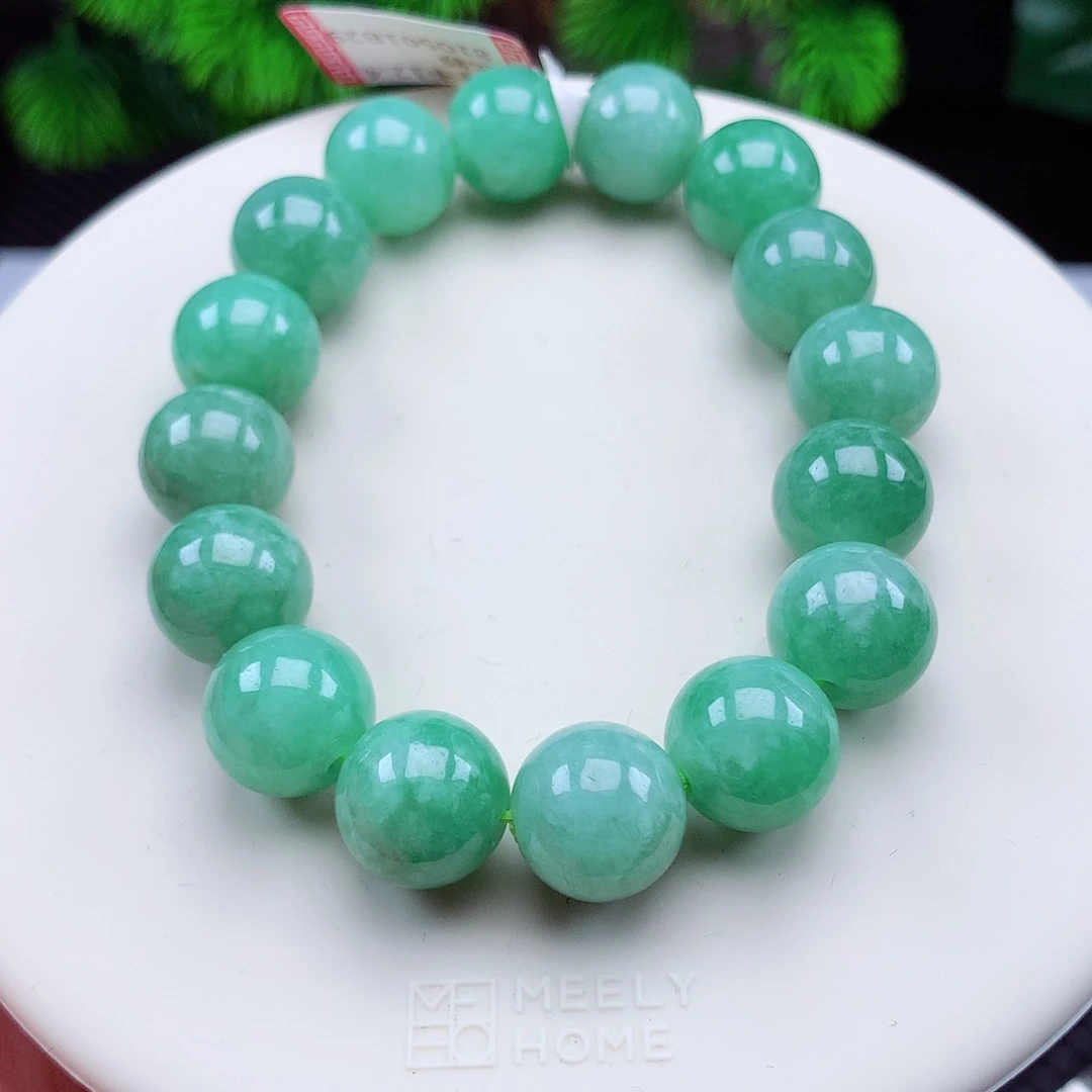 翡翠未镶嵌手链12.3mm