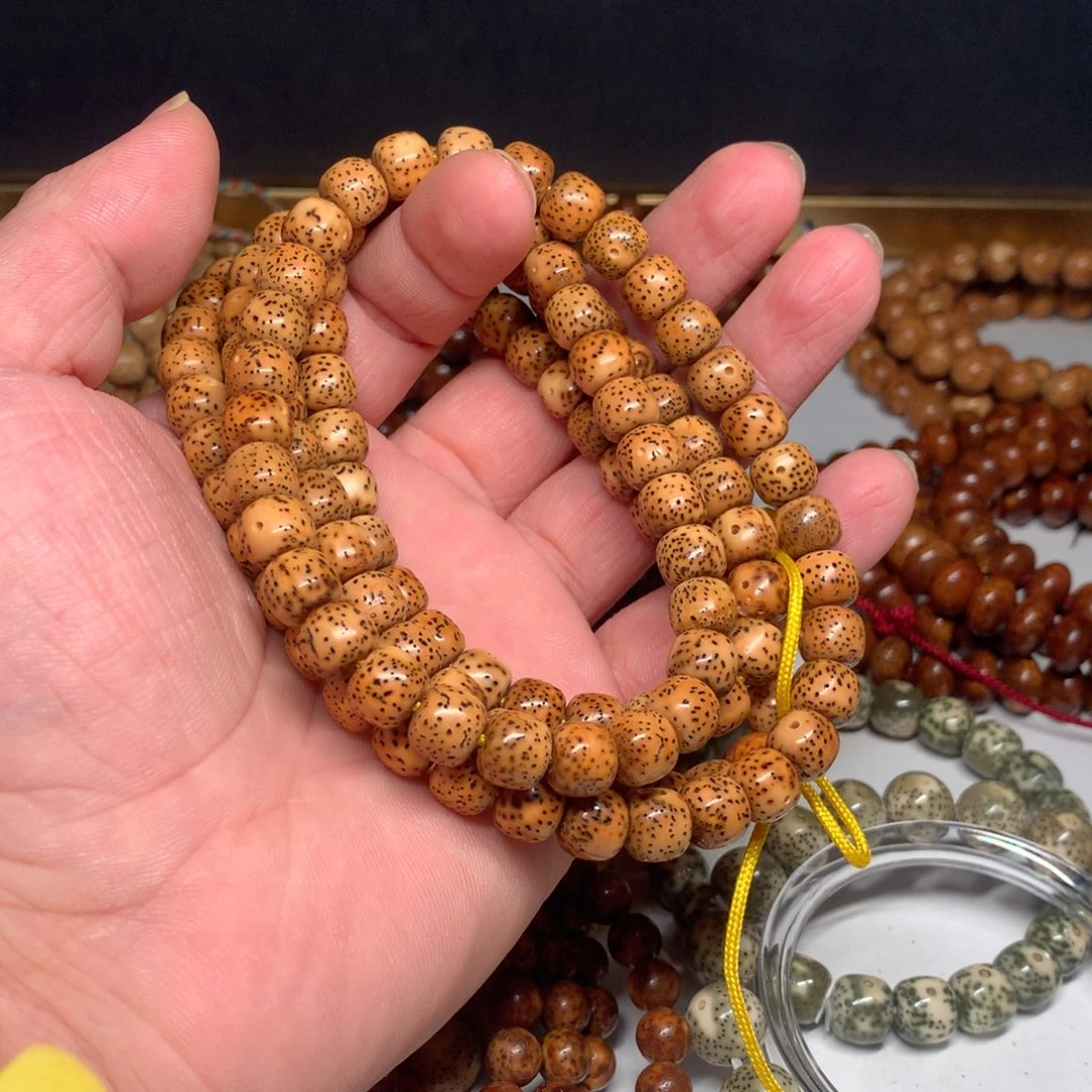 吊坠星月菩提清*陈化料98老型橘红底