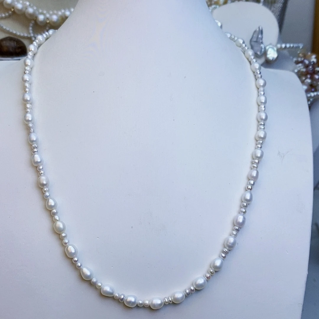 淡水珍珠颈饰银S925镶嵌