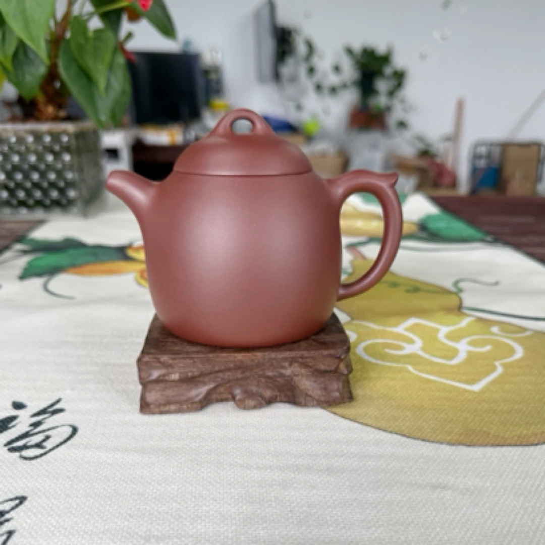 宜兴紫砂秦权紫泥壶纯手工文旦壶手制精美高石瓢井栏壶经典老壶养