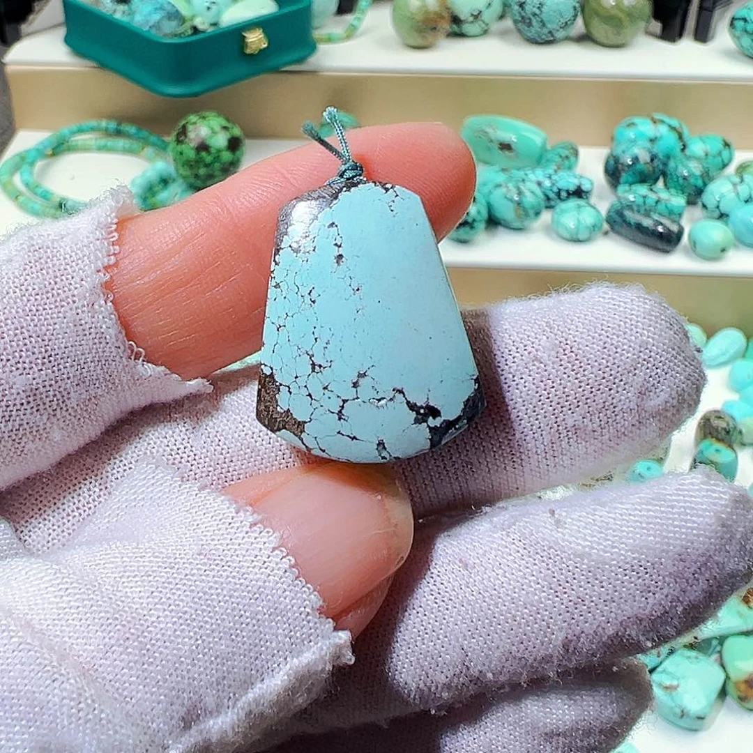 绿松石无事牌未镶嵌