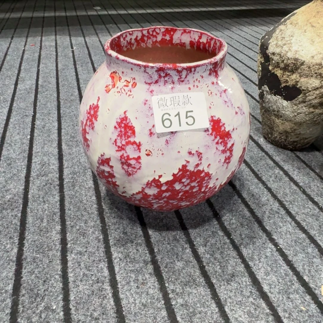 D***。摆件陶花瓶默认无孔口14高27编码微瑕615