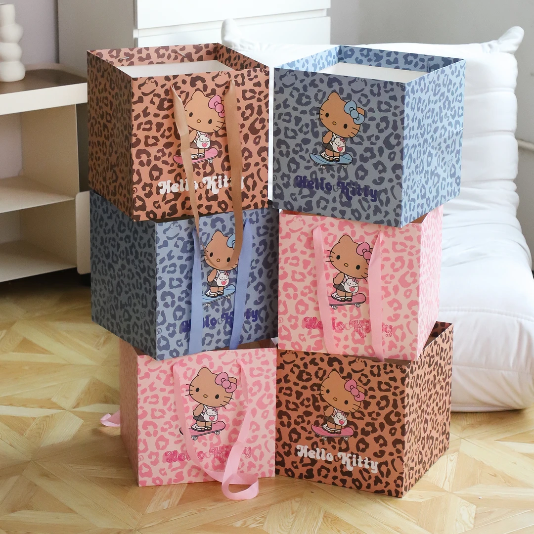 新款豹纹kt手提袋花束DIY插花袋创意超吸睛鲜花包装资材