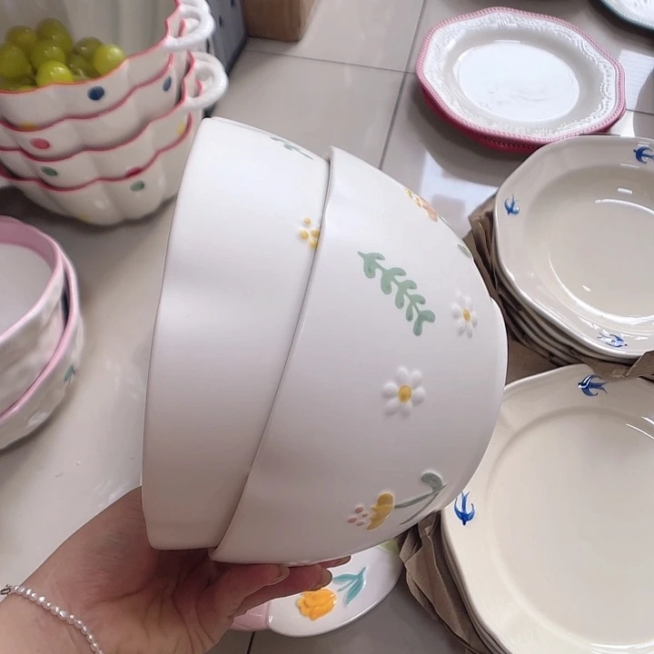 瓷片瑕疵特价陶瓷汤碗