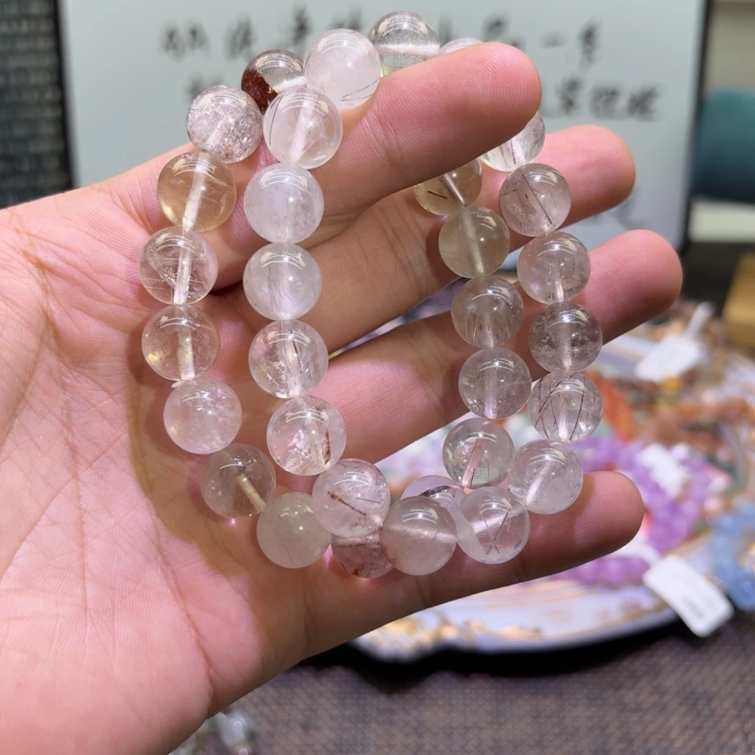 手链水晶未镶嵌发晶手链12m+多样性发一