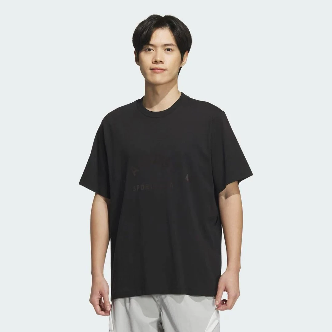 adidas/阿迪达斯 【门店同款】男子运动生活潮流纯棉短袖T恤 JL6070