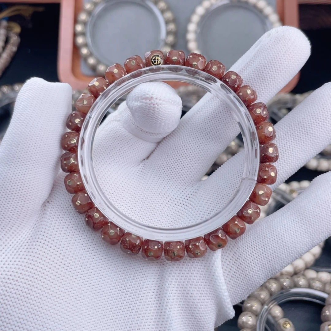 星月菩提手串原生态纯天然黑金星月手工无相