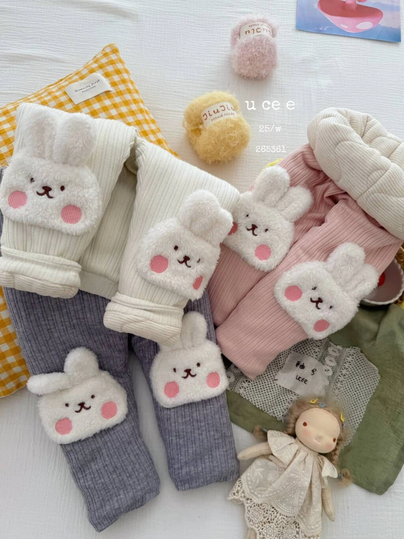 釉兮 2025冬女童蚕丝棉裤打底裤超厚一条过冬