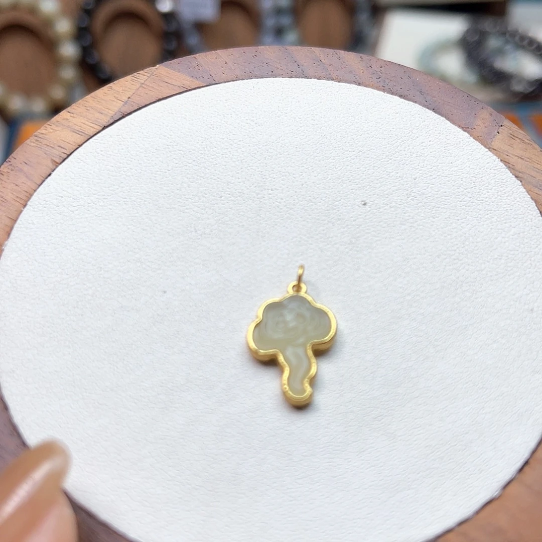 和田玉银S925镶嵌手串A32