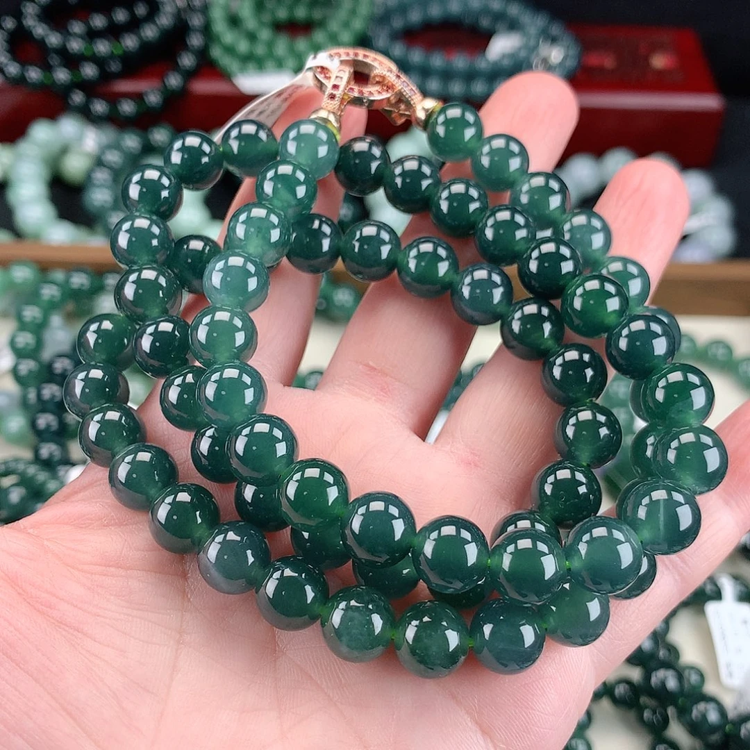 翡翠未镶嵌毛衣链
