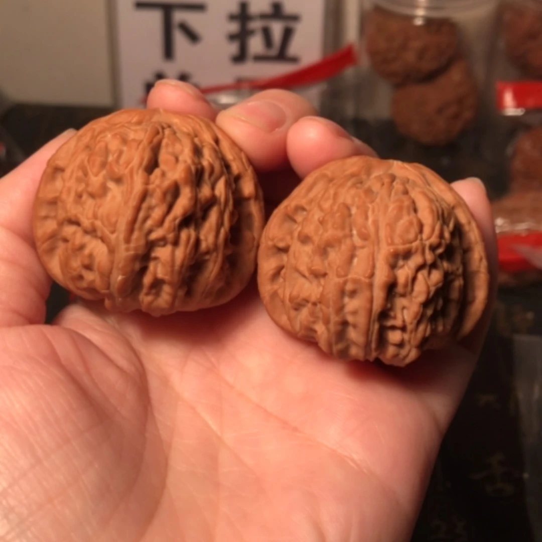 【闪购商品】文玩核桃把件㍿***三白狮子41.5