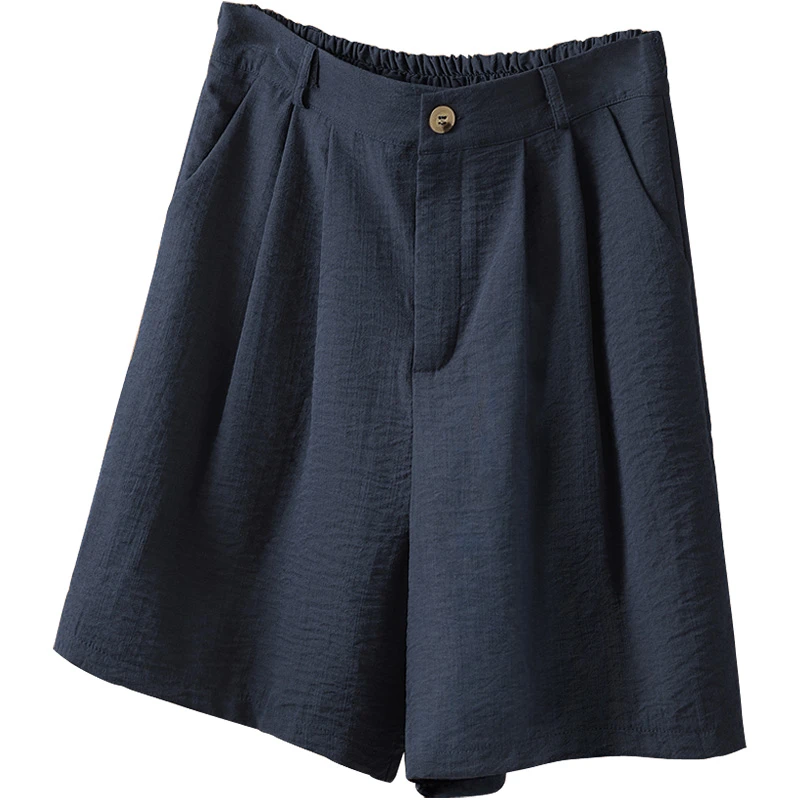 丝柏舍2025夏装新款女装时尚宽松款短款松紧腰休闲裤S52B1513K