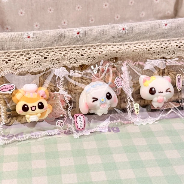 晗屿HanYu 松鼠小兔小猫 食品级硅胶捏捏乐 饰品挂件