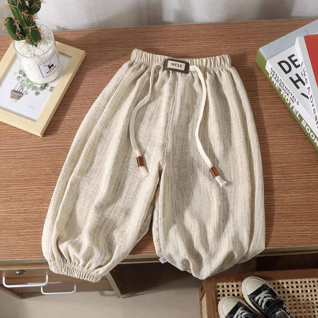 新款夏季儿童防蚊裤宽松透气凉爽中大童儿童裤子童装休闲裤