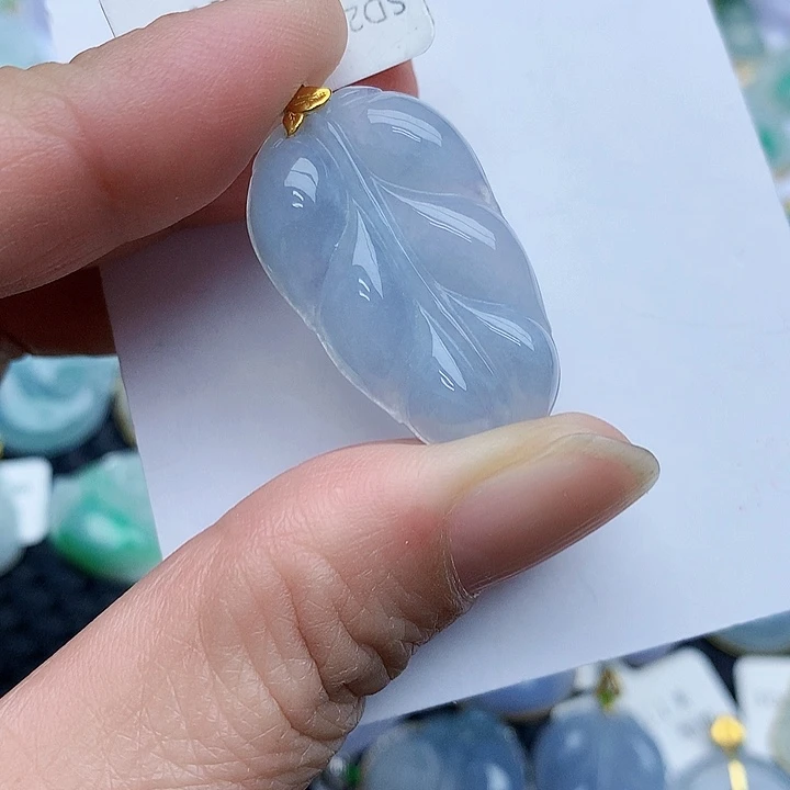 翡翠18K金镶嵌颈饰34667888