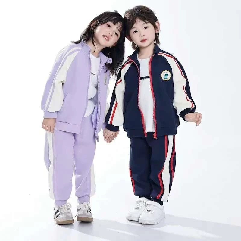 休闲外套秋季校服套装学院流光套装童装春秋